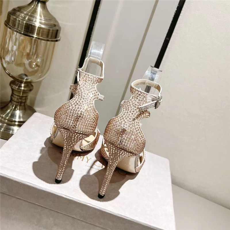 J1m*y Ch00 hot D1am0nd series high-heeled sandals
