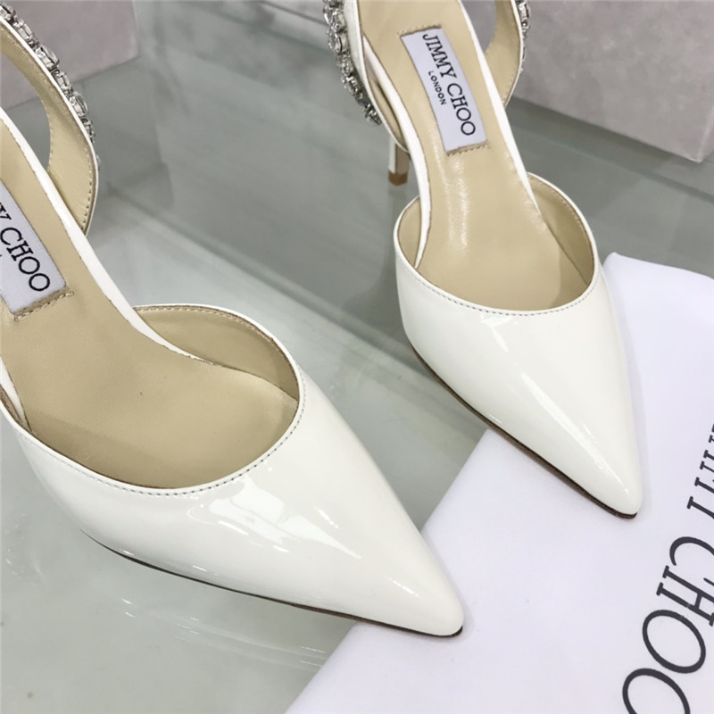 J1m*y Ch00 Pearl Heels Dupe rhinestone heeled sandals