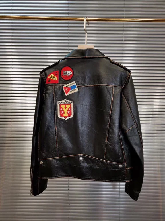 Sa1nt Lau*nt Replica Real Leather Jacket