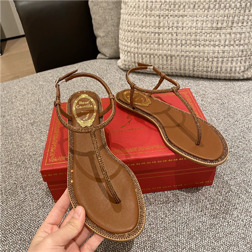 rene caovilla flat sandals