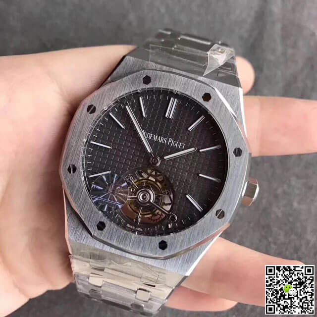 Replica Audemars P1g*et Royal Oak Tourbillon 26510PT.OO.1220PT.01 1:1 Best Edition JF Factory Grey Dial