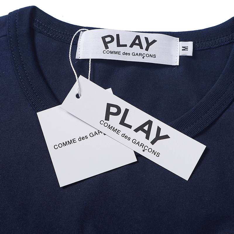 Comme Des Garcons Play Embroidered Yellow Heart T Shirt 2332