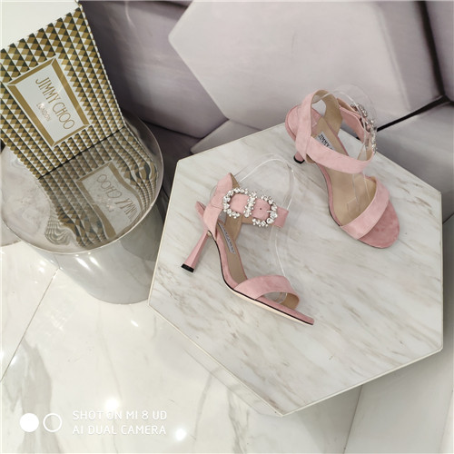 J1m*y Ch00 crystal high heel sandals