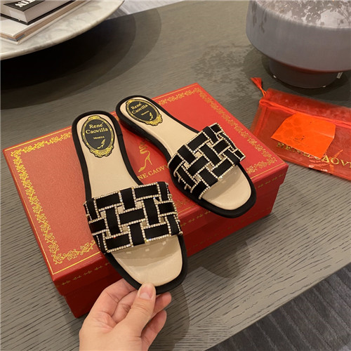 rene caovilla flat slippers