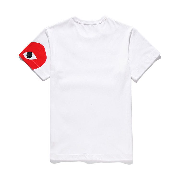 Play Comme Des Garcons Half Red Heart T Shirt 2321