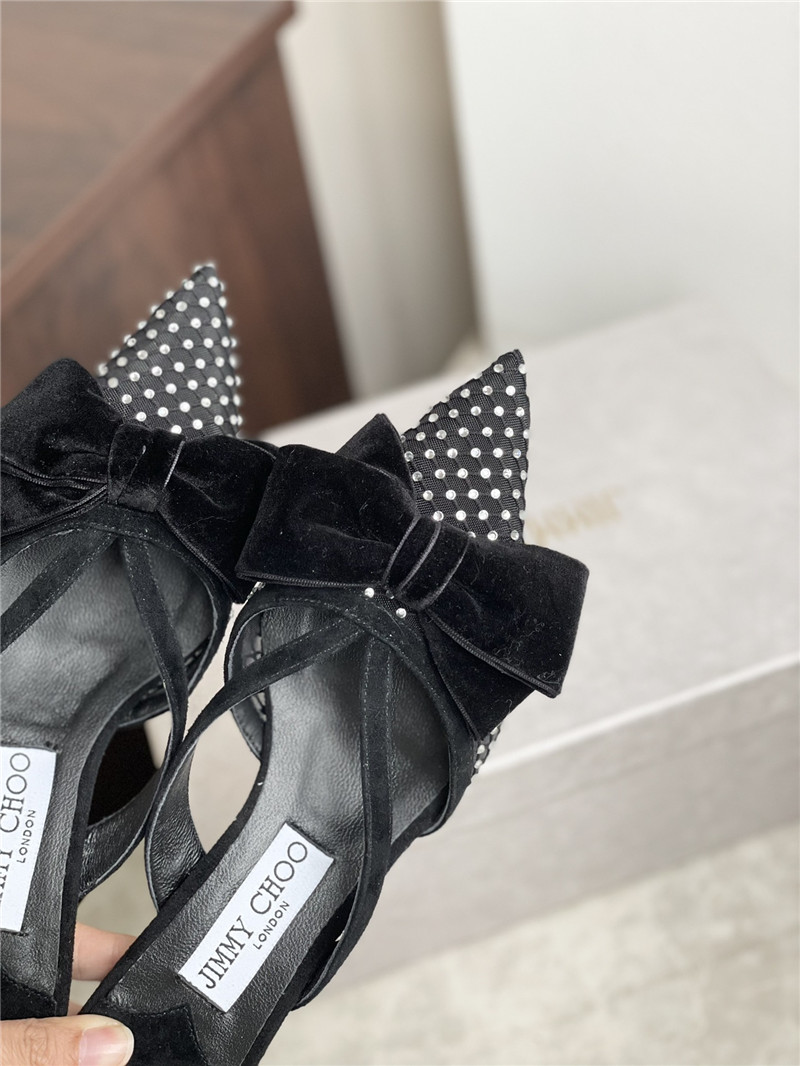 J1m*y Ch00 bow heels dupe bow-embellished sandals