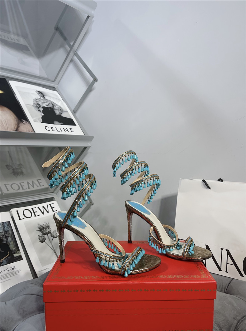 Rene Caovilla Heels Dupe janelle serpentine twine heeled sandals