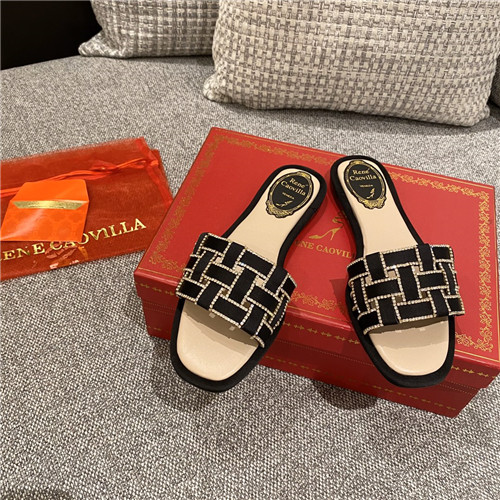 rene caovilla flat slippers