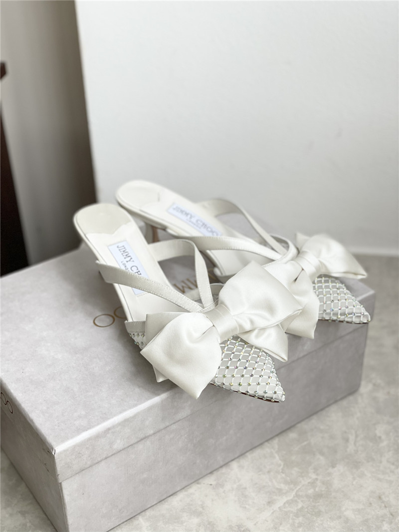 J1m*y Ch00 bow heels dupe bow-embellished sandals