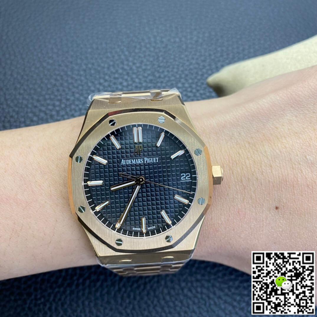 Replica Audemars P1g*et Royal Oak 15500OR.OO.1220OR.01 1:1 Best Edition ZF Factory Black Dial