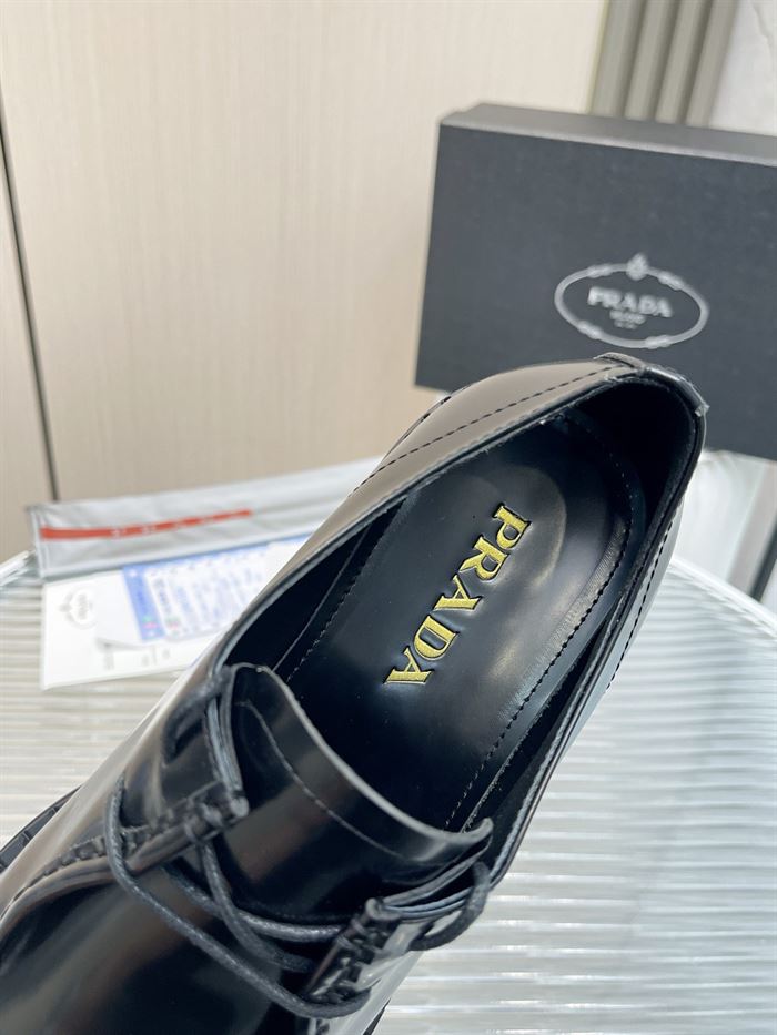 Pra*a MONOLITH BRUSHED LEATHER LACE-UP SHOES   PRS039