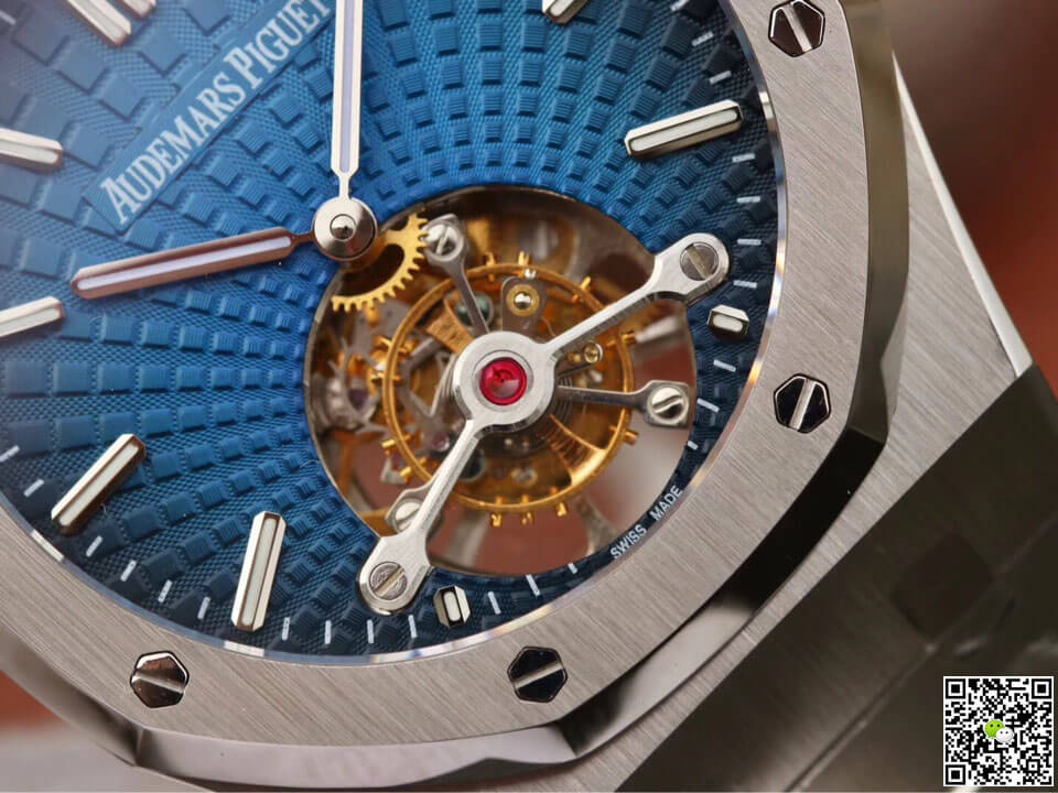 Replica Audemars P1g*et Royal Oak Tourbillon 26522TI.OO.1220TI.01 1:1 Best Edition JF Factory Smoky Blue Dial