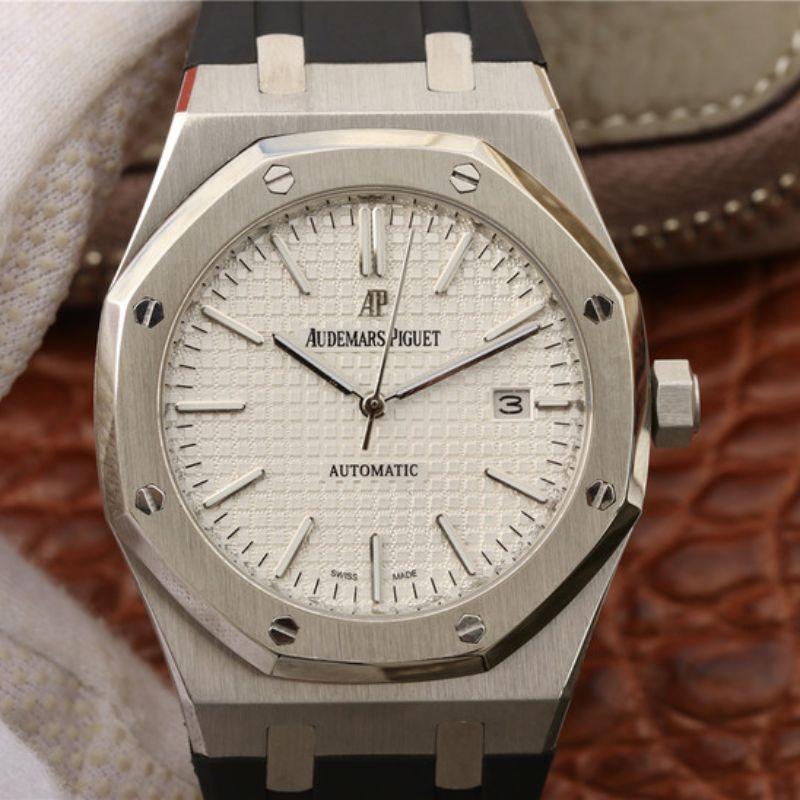 Replica Audemars P1g*et Royal Oak 15400 JF Factory 1:1 Best Edition Swiss ETA3120 White Dial