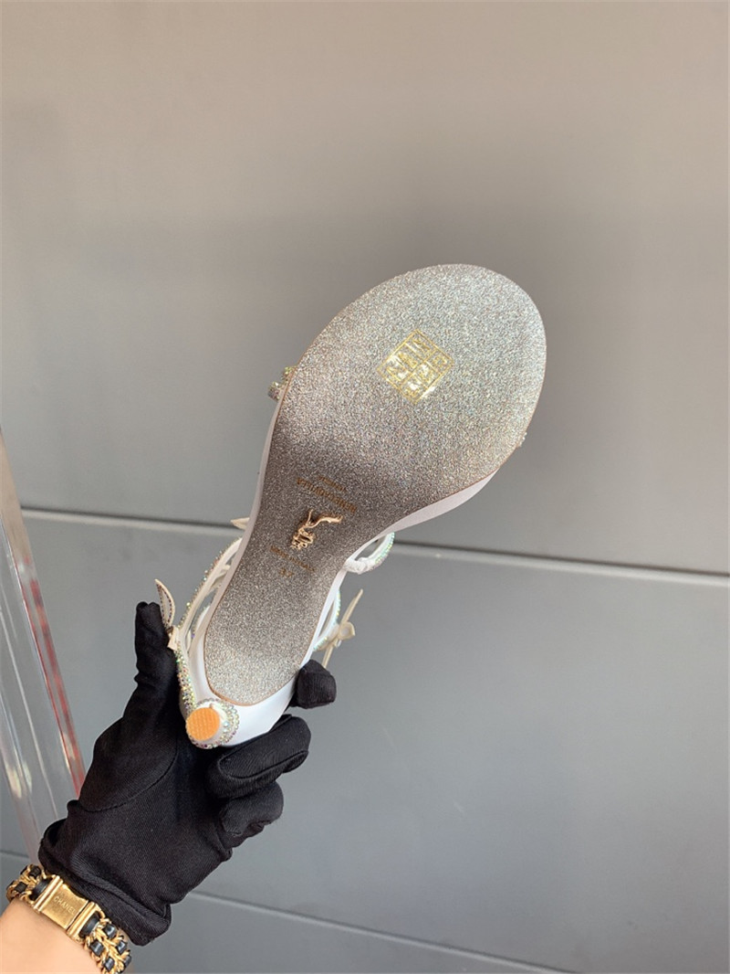 rene caovilla crystal butterfly high heel sandals