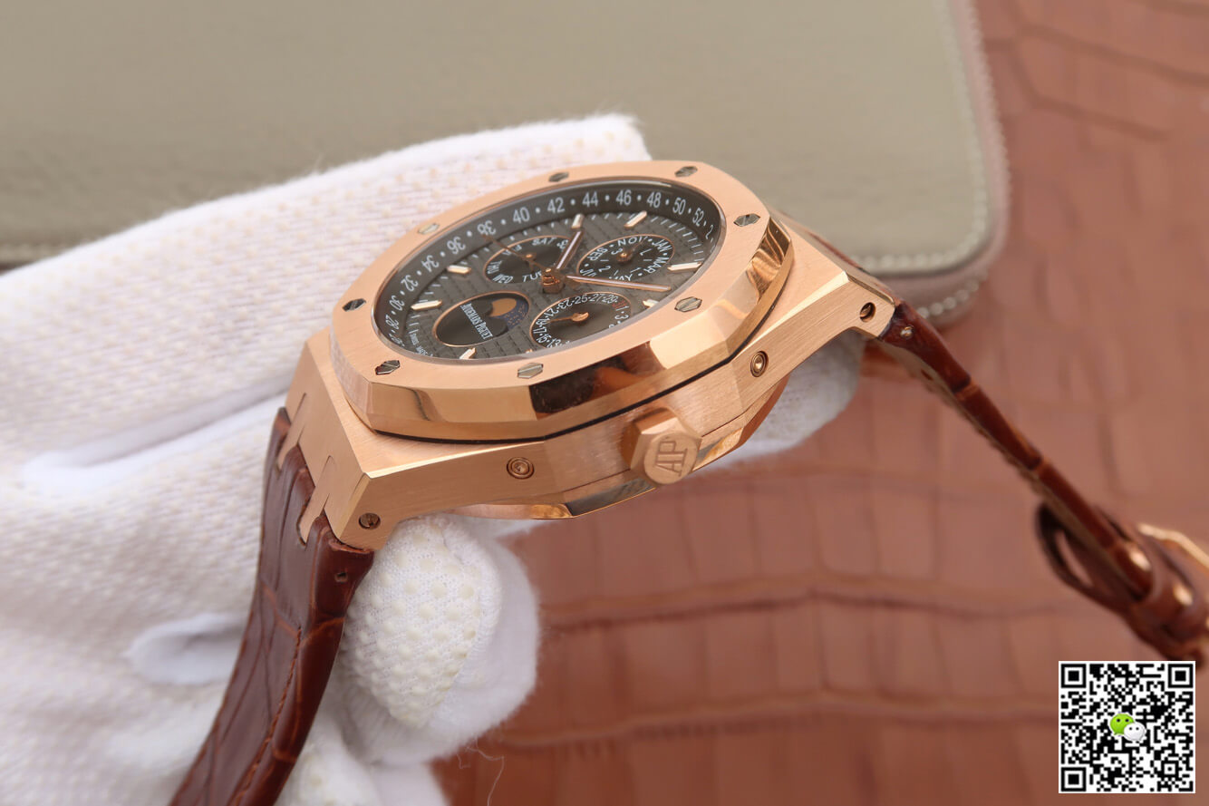 Replica Audemars P1g*et Royal Oak Perpetual Calendar 26574 1:1 Best Edition JF Factory Rose Gold