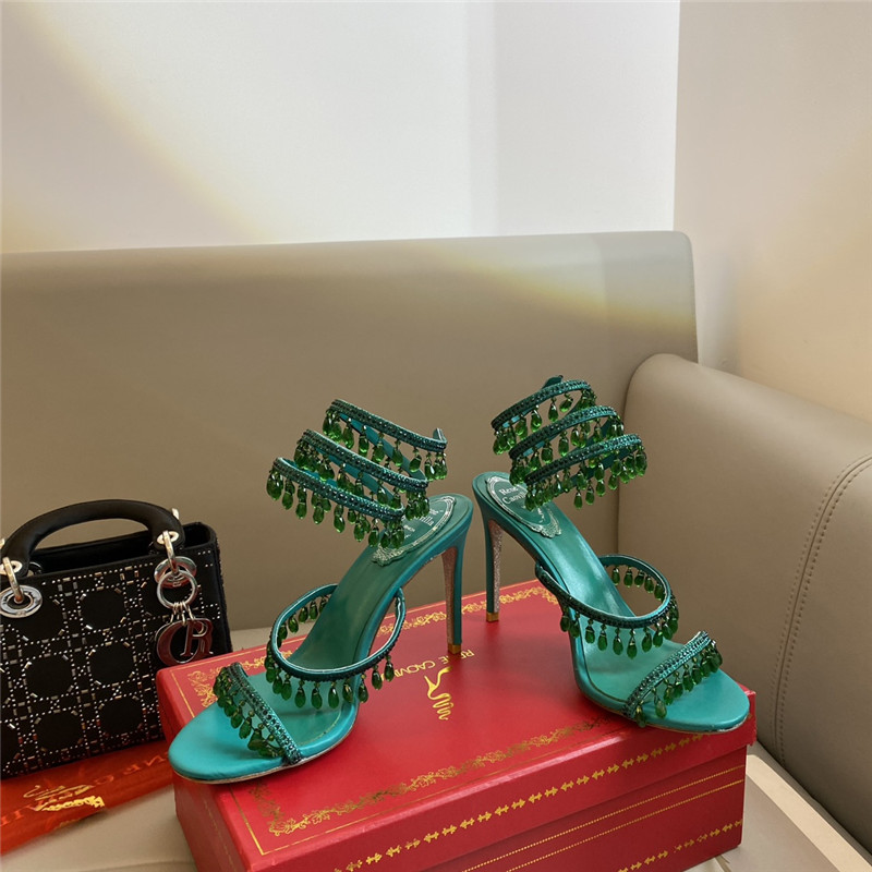 Rene Caovilla Classic Snake Wrap Sandals