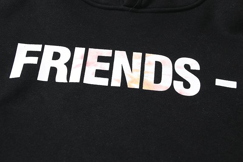 Vlone x Friends Staple Big v PLUS thickening Black Hoodie