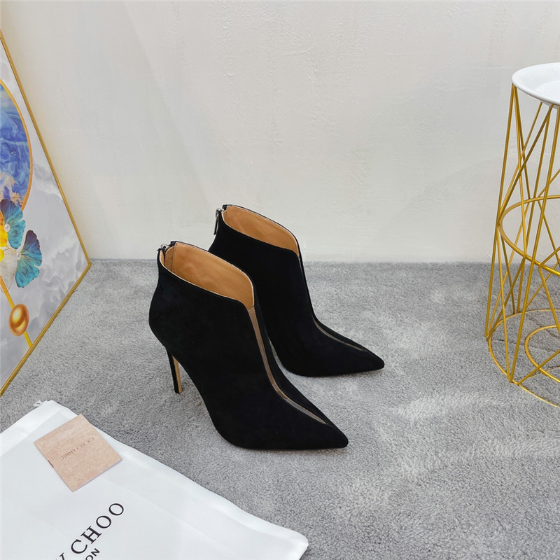 J1m*y Ch00 Pearl Heels Dupe pointed toe heeled booties