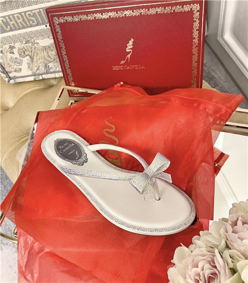 rene caovilla flat sandals