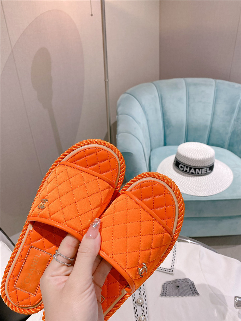 Ch**el flat platform slippers