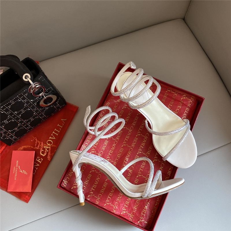 Rene Caovilla Dupe Snake Band Sandals