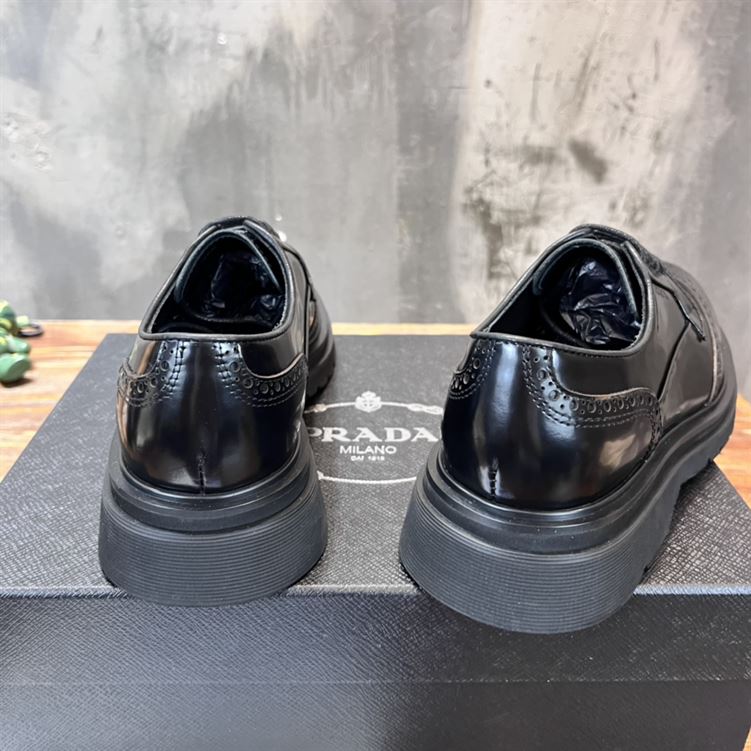 Pra*a BRUSHED LEATHER DERBY BROGUE SHOES SHOES   PRS033