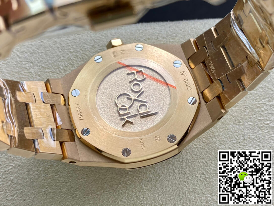 Replica Audemars P1g*et Royal Oak 67650OR.OO.1261OR.01 1:1 Best Edition JF Factory White Dial Swiss Quartz