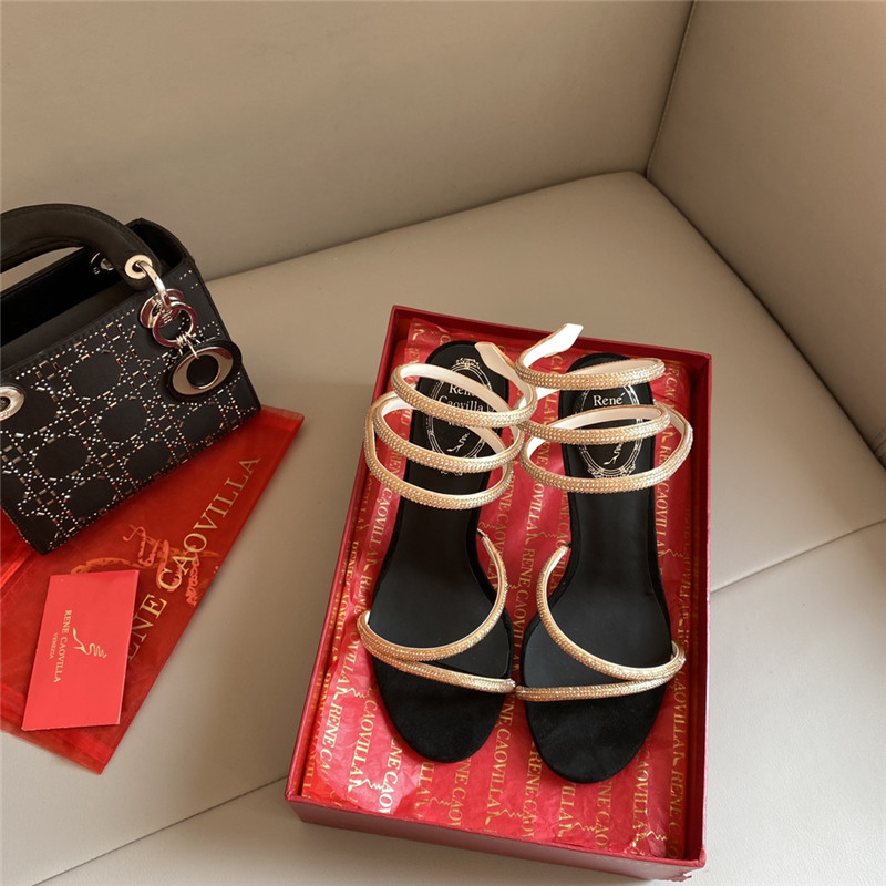 Rene Caovilla Dupe Snake Band Sandals