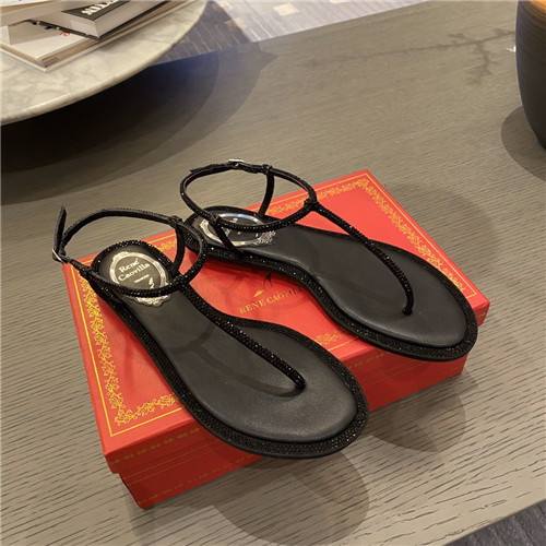 rene caovilla flat sandals