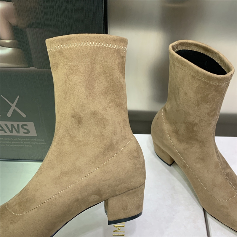 J1m*y Ch00 logo block heel square toe ankle boots