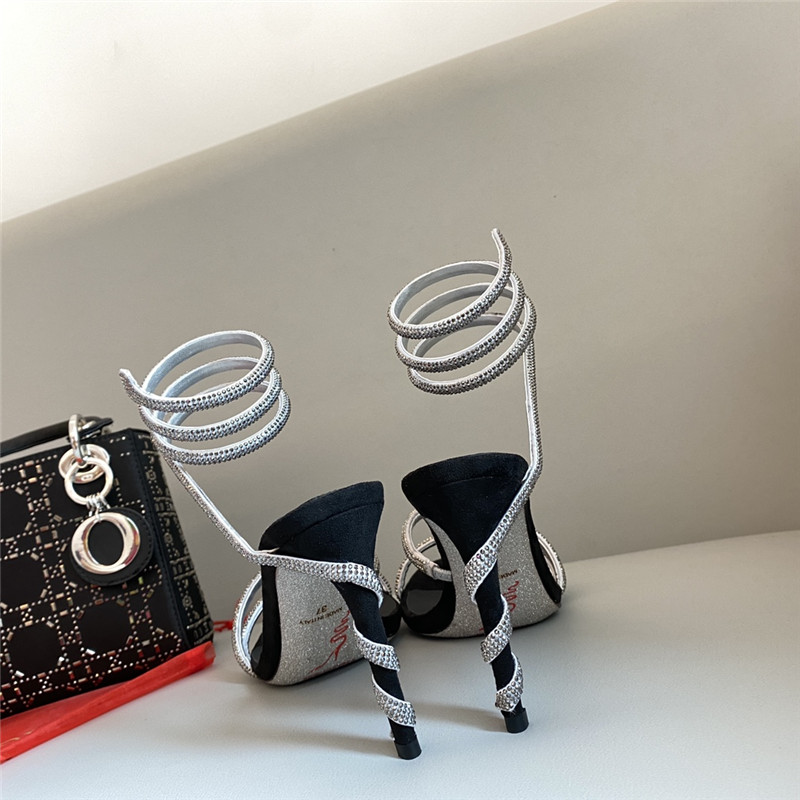 Rene Caovilla Dupe Snake Band Sandals