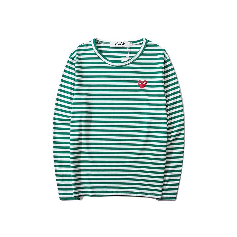 COMME DES GARCONS CDG PLAY Stripe Classical Long Sleeve Shirts