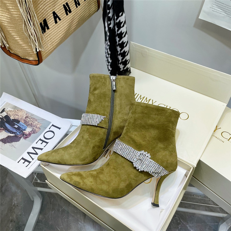 J1m*y Ch00 high heel short boots