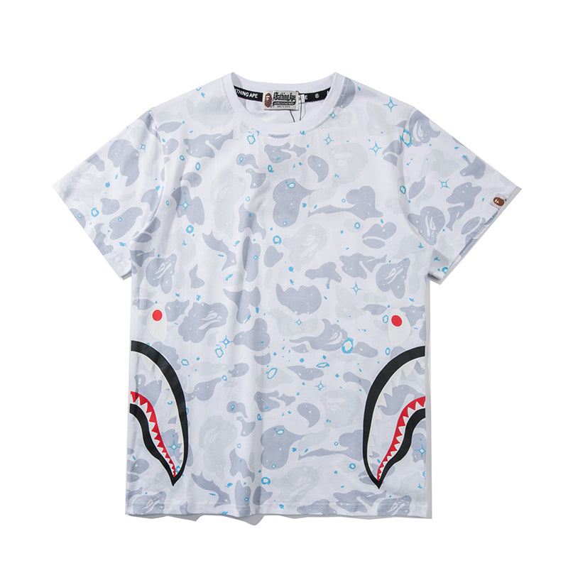 Bape Shark Camo Luminous Cotton T Shirt 707