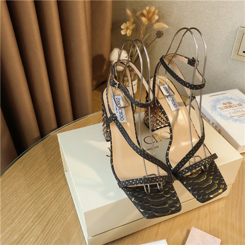 J1m*y Ch00 block heels sandals