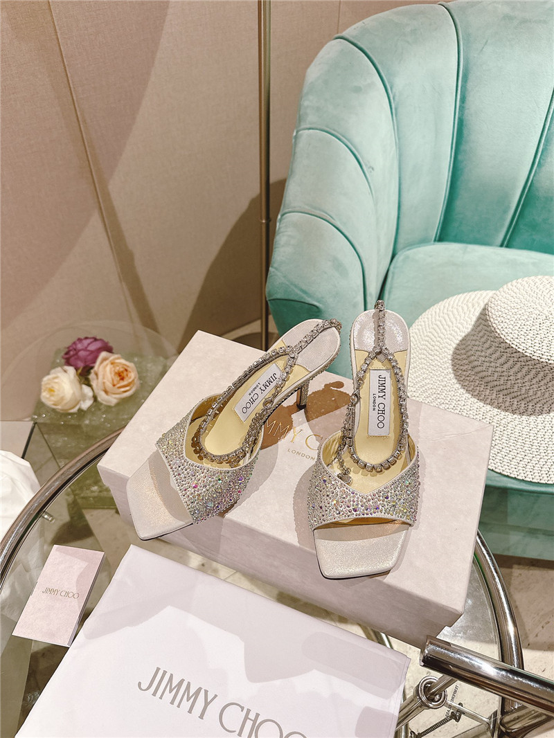 J1m*y Ch00 Pearl Heels Dupe Rhinestone Chain Heels