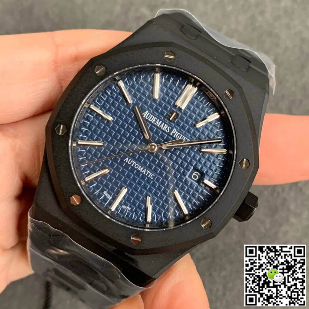 Replica Audemars P1g*et Royal Oak 15400 DLC Version 1:1 Best Edition ZF Factory Blue Dial