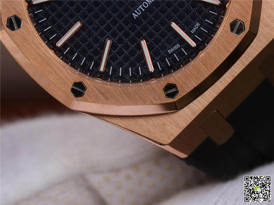 Replica Audemars P1g*et Royal Oak 15400 1:1 Best Edition Rose Gold Blue Dial