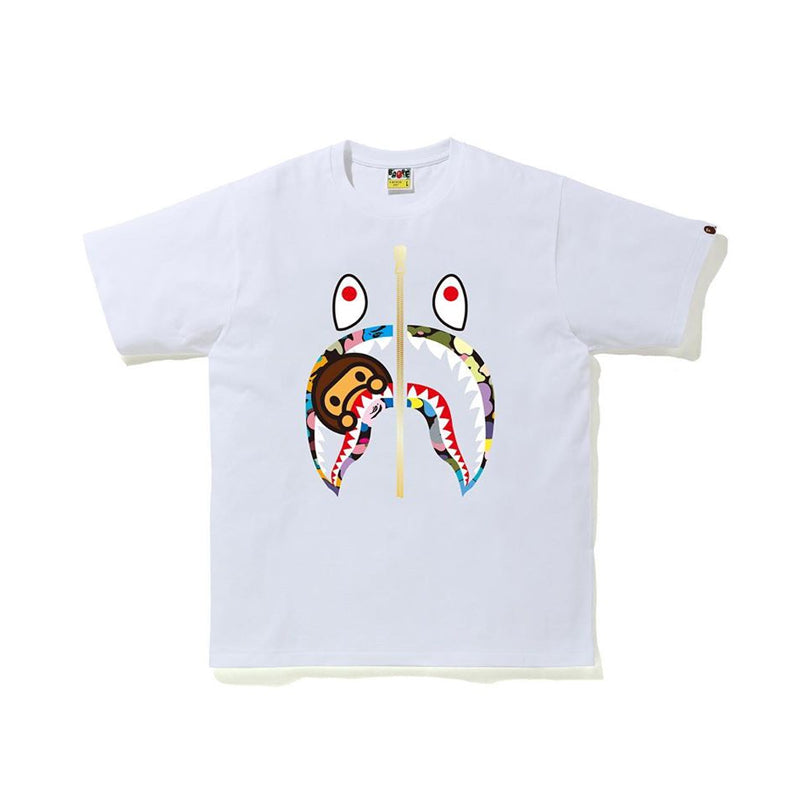 Bape Shark Spoof Monkey Classic Print Cotton T Shirts 780