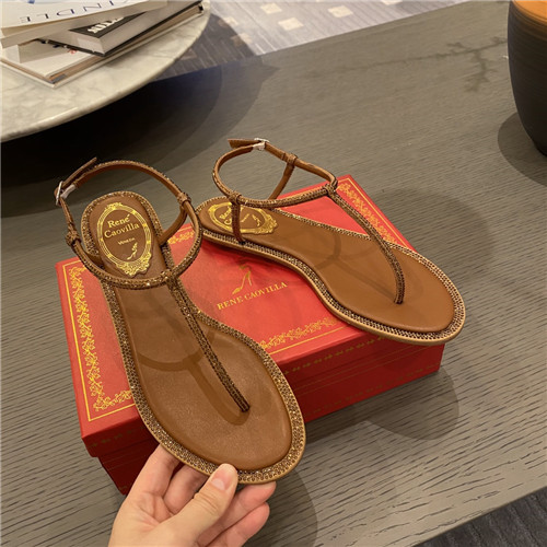 rene caovilla flat sandals