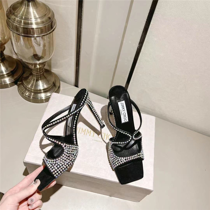J1m*y Ch00 hot D1am0nd series high-heeled sandals