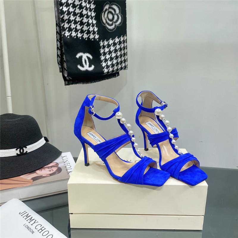 J1m*y Ch00 pearl heel sandals
