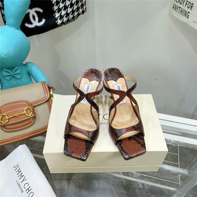 J1m*y Ch00 heeled satin sandals