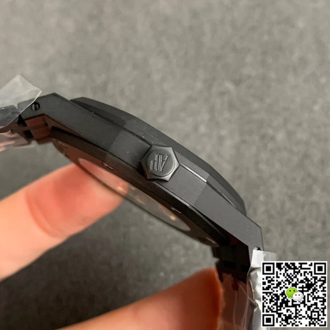 Replica Audemars P1g*et Royal Oak 15400 DLC Version 1:1 Best Edition ZF Factory Black Dial