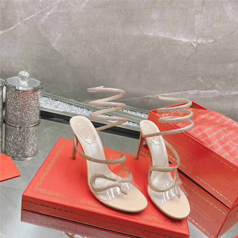 Rene Caovilla Heels Dupe snake crystal high heel sandals