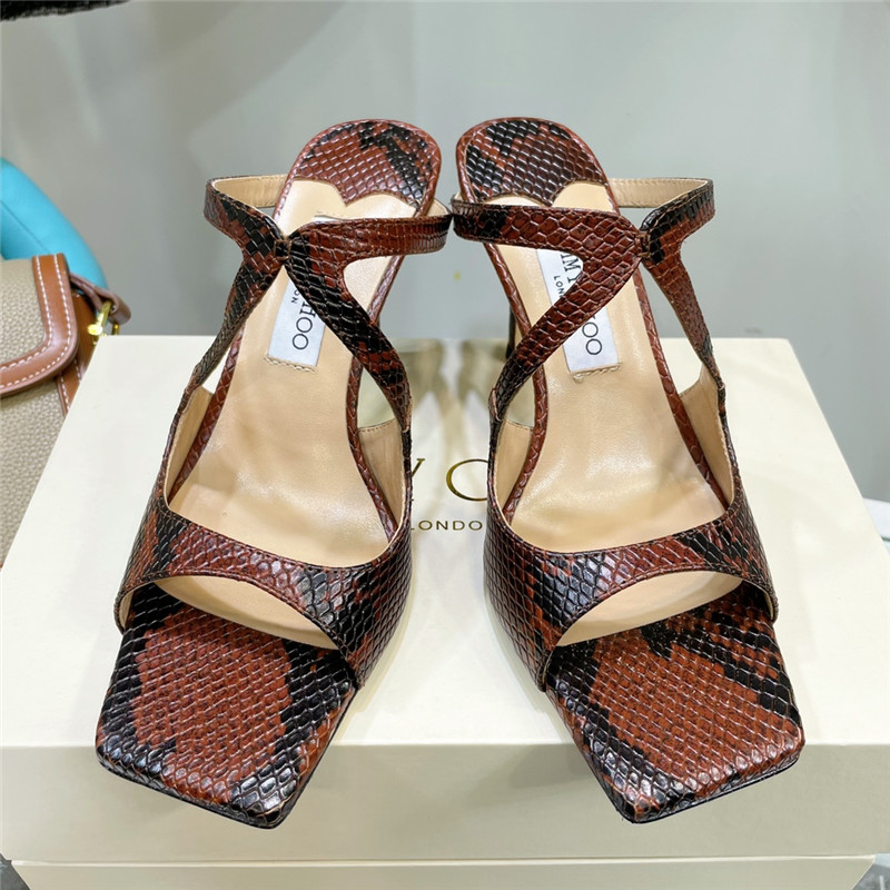 J1m*y Ch00 heeled satin sandals