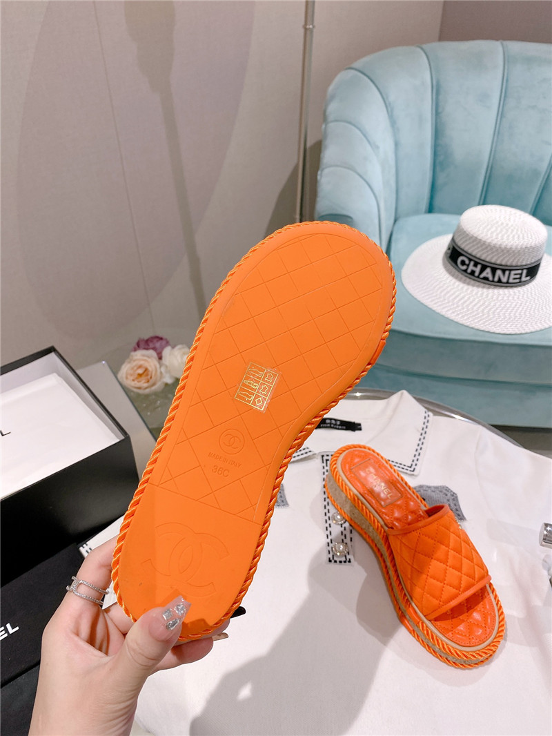 Ch**el flat platform slippers