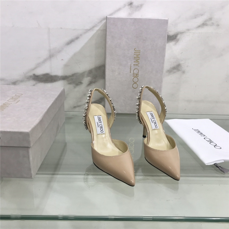 J1m*y Ch00 Pearl Heels Dupe rhinestone heeled sandals