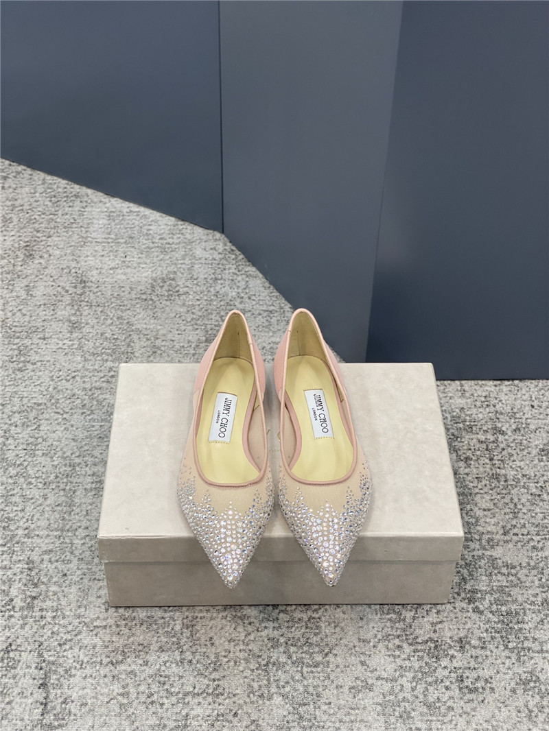 J1m*y Ch00 jc mesh hot D1am0nd high-heeled shoes