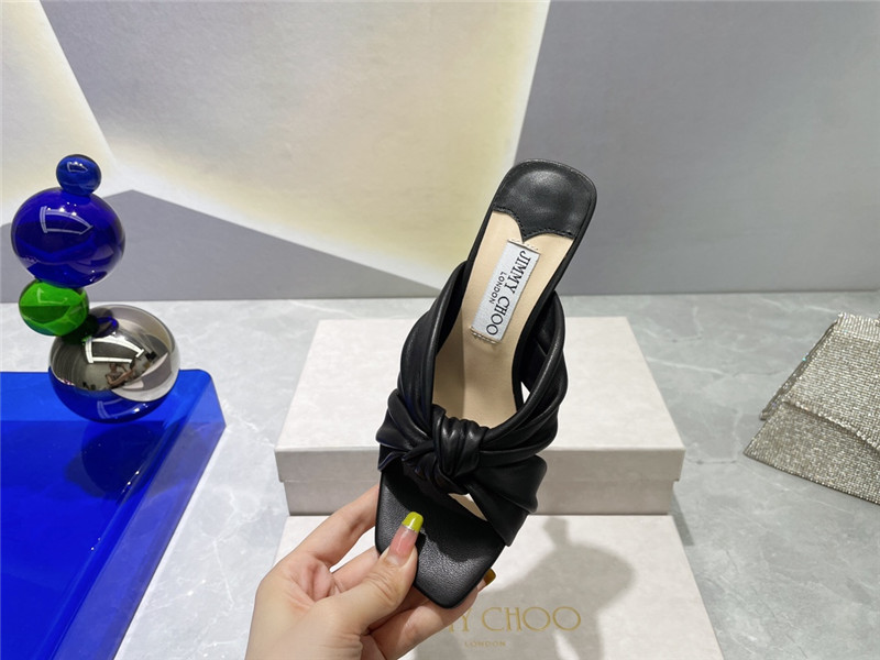 J1m*y Ch00 bow heels dupe square toe bow sandals